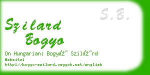 szilard bogyo business card